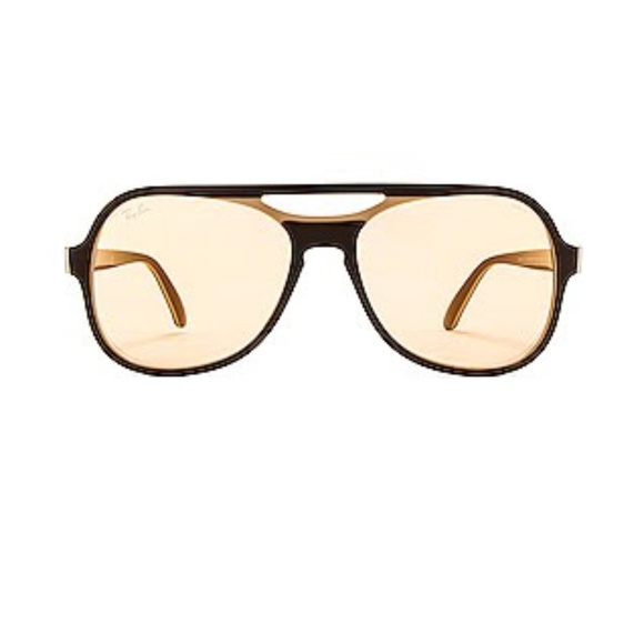 NWOT Rayban Sunglasses Powderhorn in Dark Brown, Light Brown & Photo Orange - Picture 1 of 13